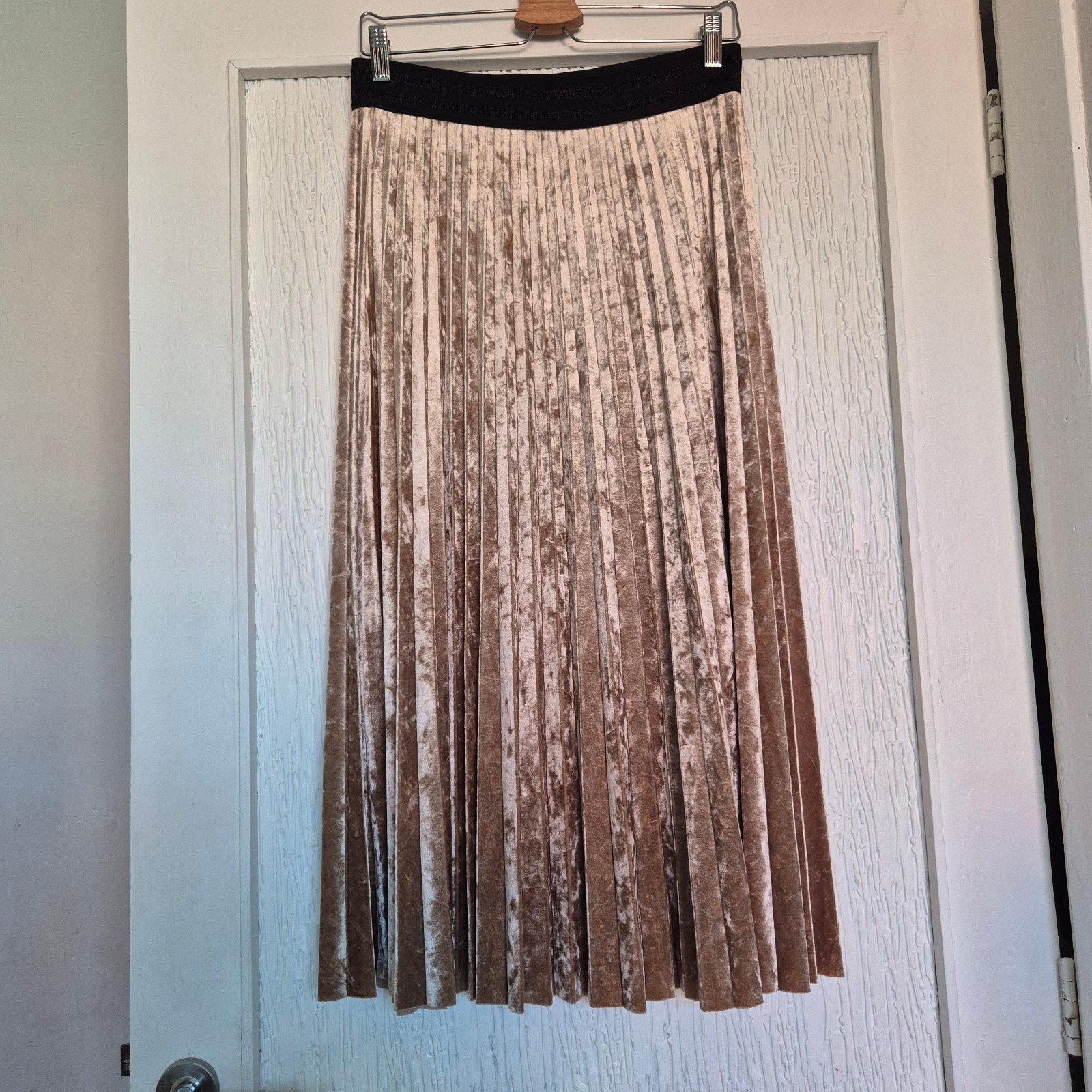 Leo & Ugo plisse rok maat S - Prachtige beige taupe, Kleding | Dames, Maat 38/40 (M), Leo & Ugo, Beige, Ophalen of Verzenden