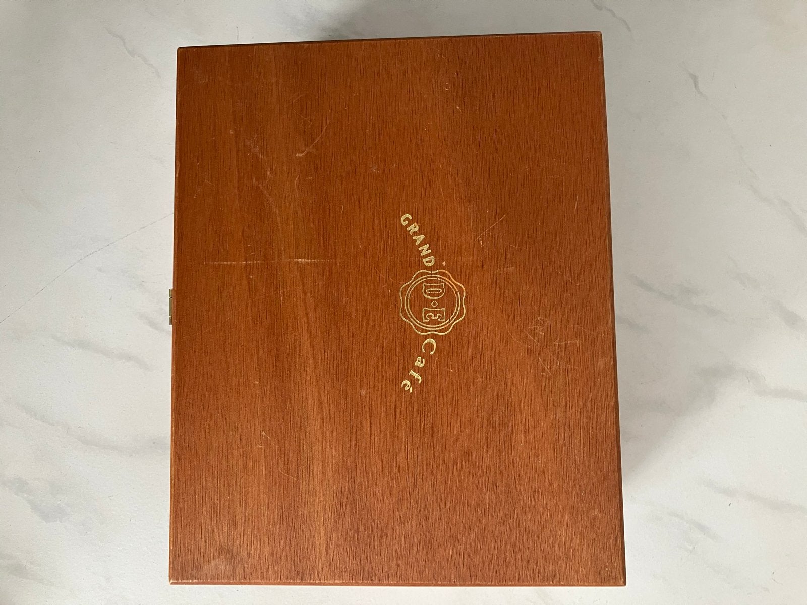 D.E Theedoos / Opbergdoos van hout, Minder dan 50 cm, Gebruikt, Ophalen of Verzenden, 5 – 50