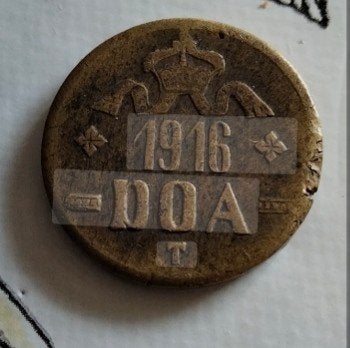20 Heller (nood)munt 1916, Postzegels en Munten, Ophalen of Verzenden, Overige materialen