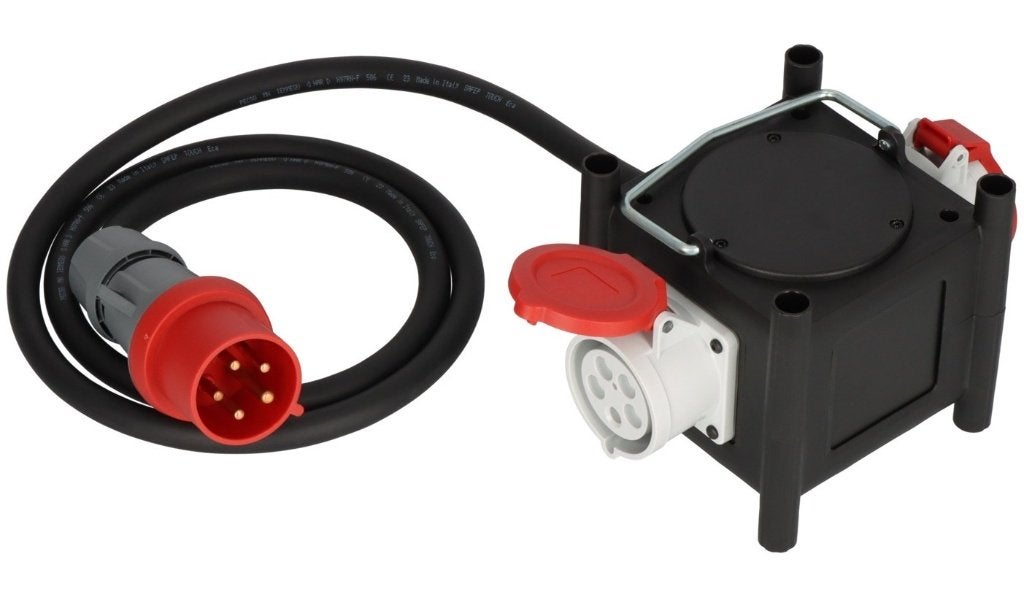 Stroomverdeler 2meter 32A5P IP44 5x6mm² neopreen, Verzenden, Nieuw