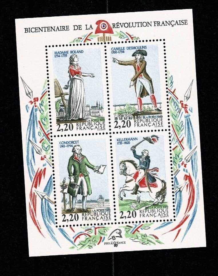Frankrijk : 1989  Franse Revolutie - Michel blok 8 - 2724/27, Postzegels en Munten, Verzenden, Postfris
