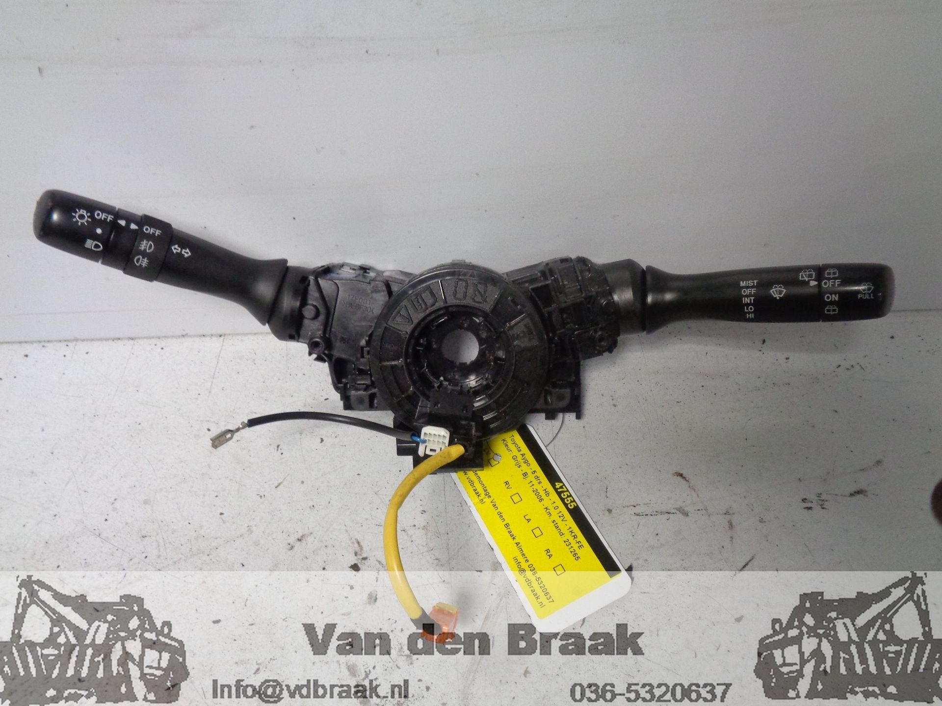 Toyota Aygo 2005-2014 Kolomschakelaar, Gebruikt, Herkomst onderdeel bekend, -, Ophalen of Verzenden