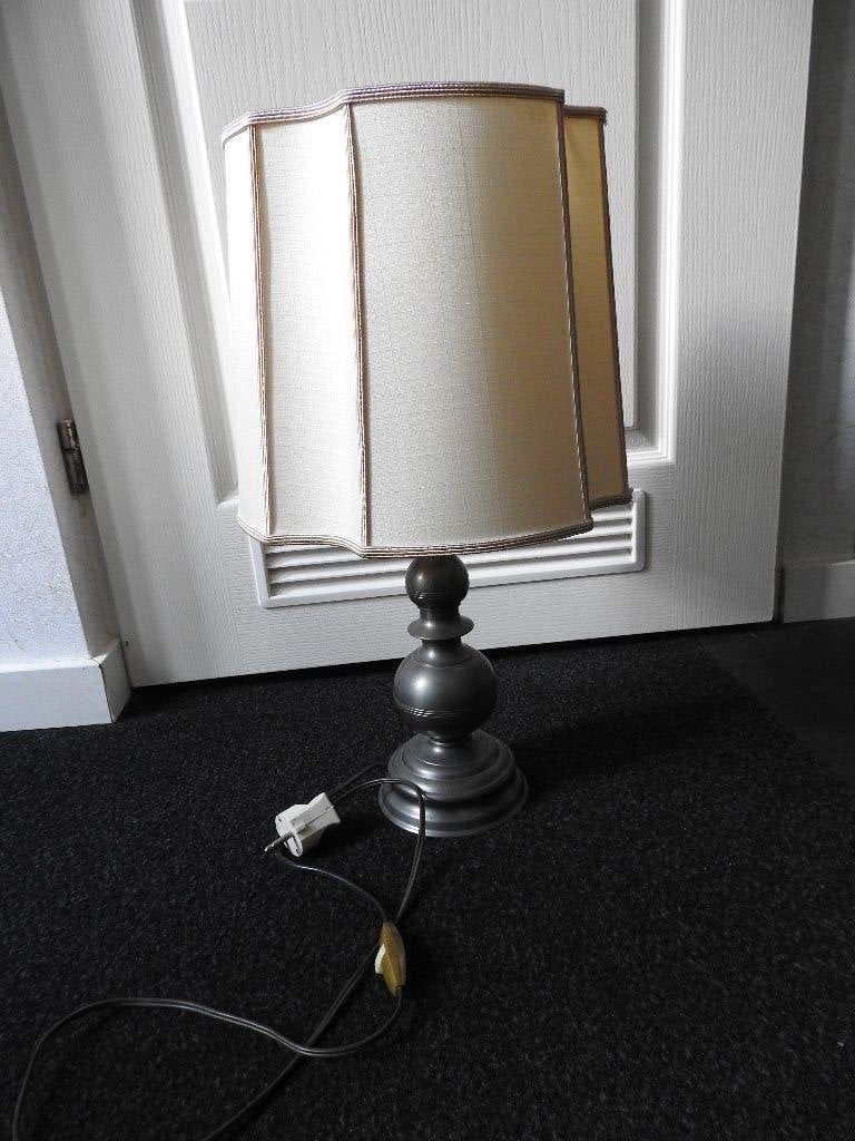 tafellamp, 52 cm, Metaal, Met kap, Wit