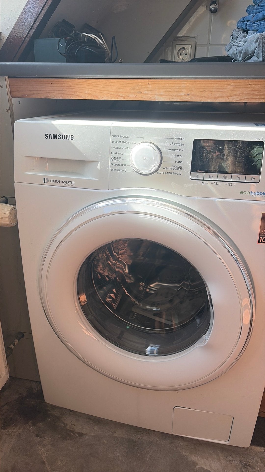 Samsung eco bubble wasmachine 9 kg, Ophalen, Zo goed als nieuw, 85 tot 90 cm, 1200 tot 1600 toeren
