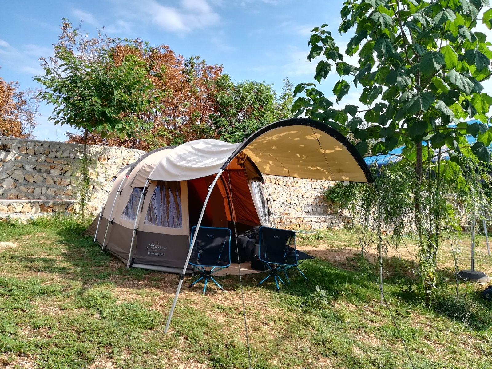 Bardani Tacoma Beach RSC katoenen tunneltent + Sun Shield TC, Ophalen, Gebruikt, Tot en met 4
