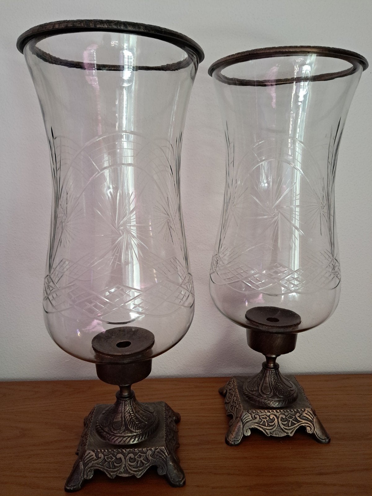 Prachtige hoge (60cm) windlichten van Baroque., Ophalen of Verzenden