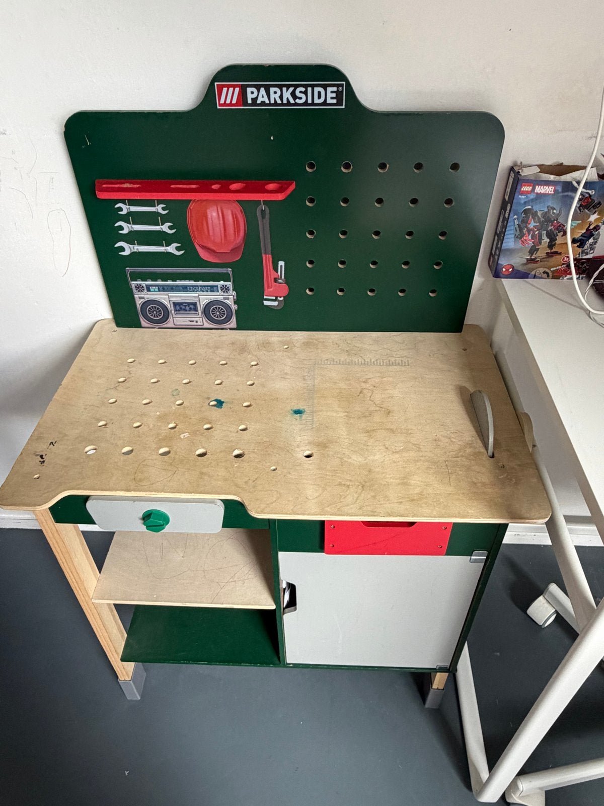 Parkside Werkbank voor kinderen - Zonder gereedschap, Ophalen, Gebruikt, 70 tot 120 cm
