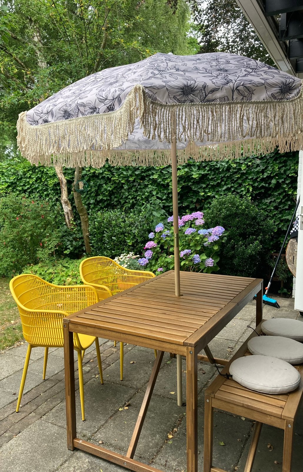 Heerlijke tuinset compleet, Tuin en Terras, Tuinsets en Loungesets, Ophalen, 5 zitplaatsen, Gebruikt, Bank