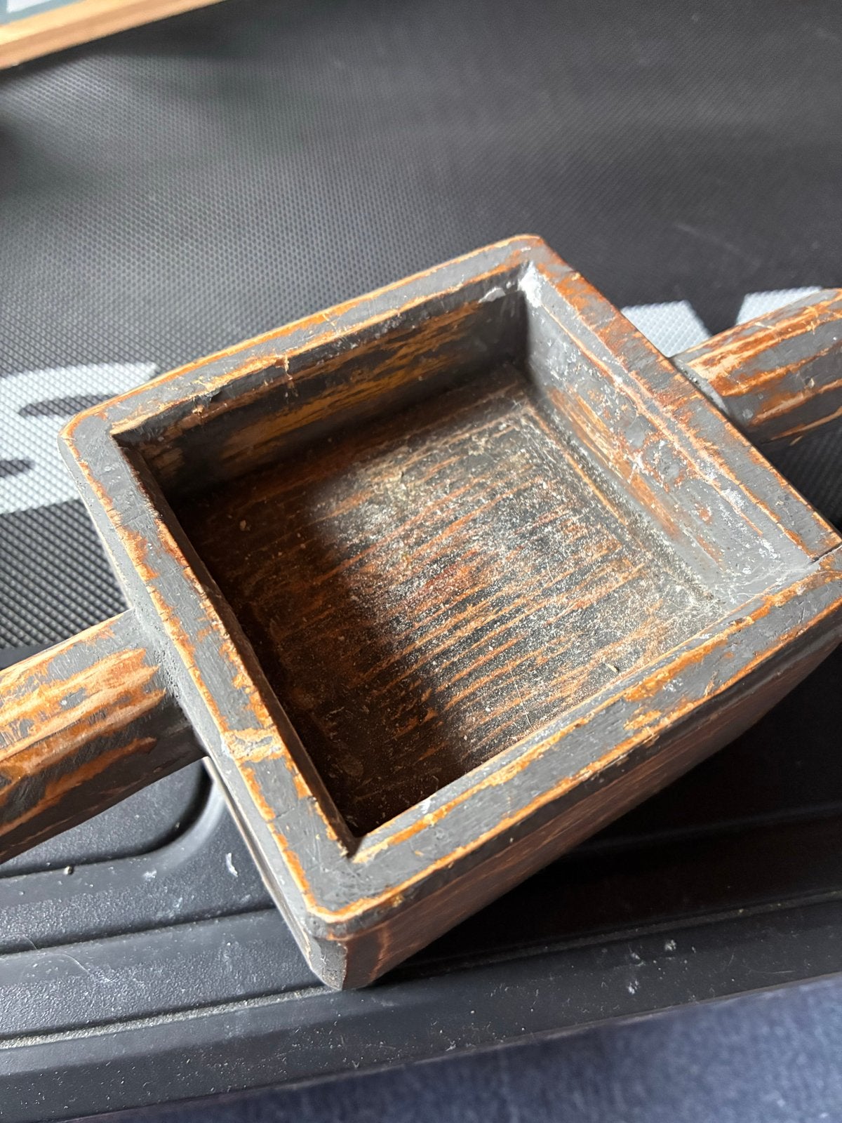 Antieke houten bakje met handvat - Decoratief, Antiek en Kunst, Ophalen