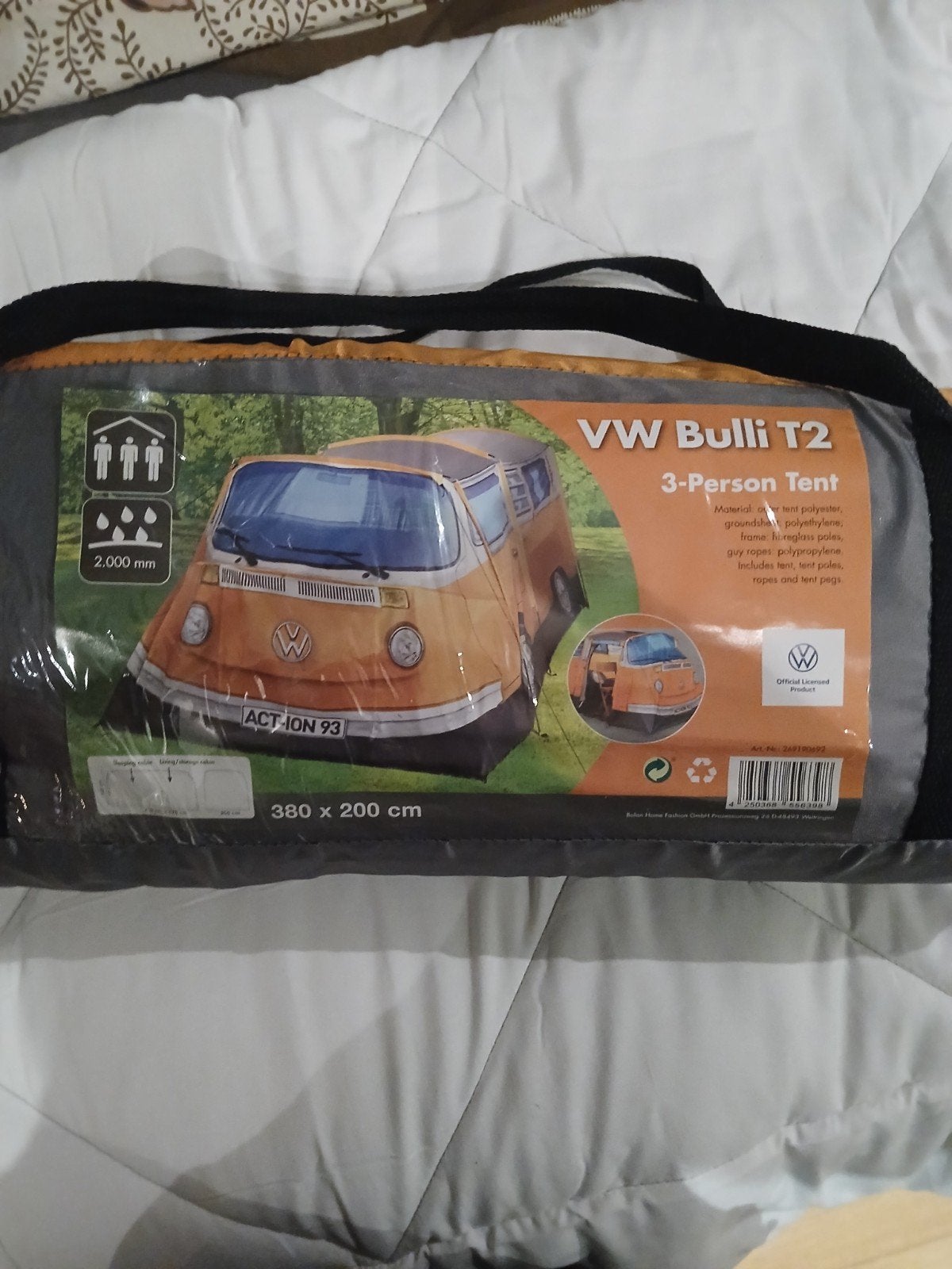 VW Bulli T2 3-persoons tent - Zo goed als nieuw, Verzenden, Zo goed als nieuw, Tot en met 3