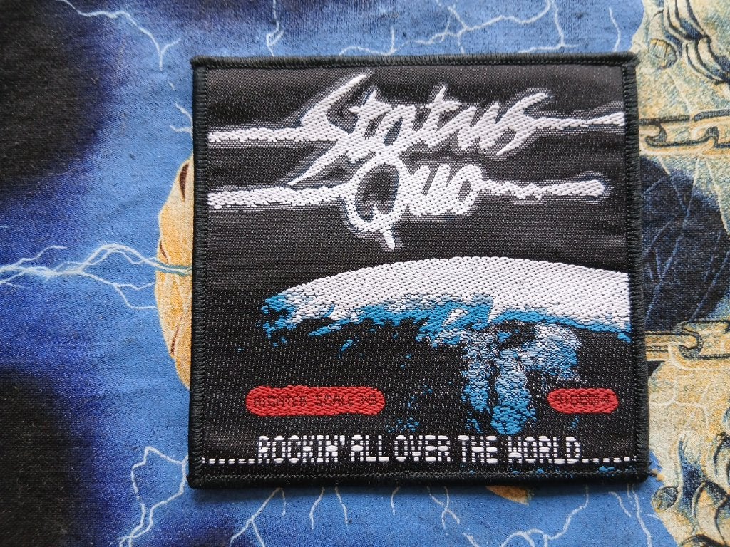 Status Quo embleem patch s332 -- 10.5x10.5 cm, Ophalen of Verzenden, Nieuw, Kleding