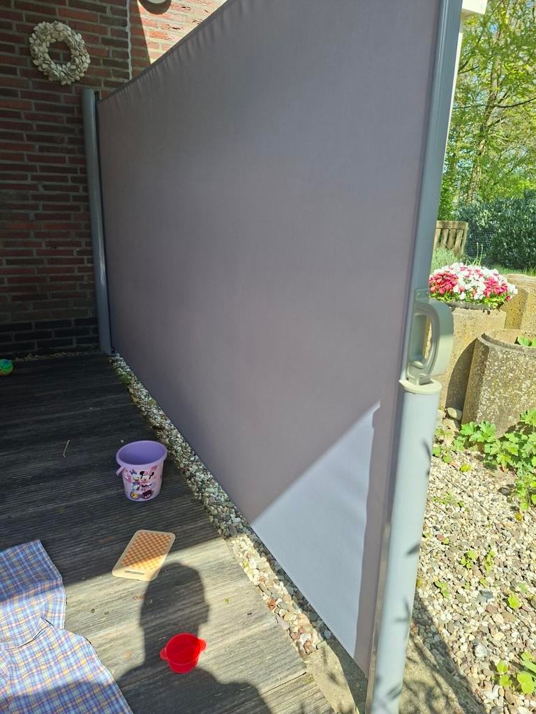 Windscherm terras, Ophalen, Uittrekbaar, Zo goed als nieuw