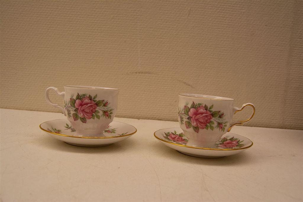 4 delig Queen anne 2 kopjes 2 schoteltjes 29690