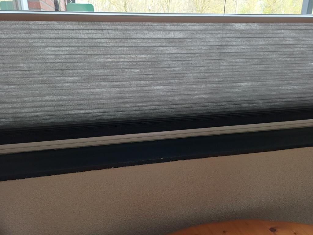Plissé gordijnen, Ophalen of Verzenden, Zo goed als nieuw, Grijs, 50 tot 100 cm