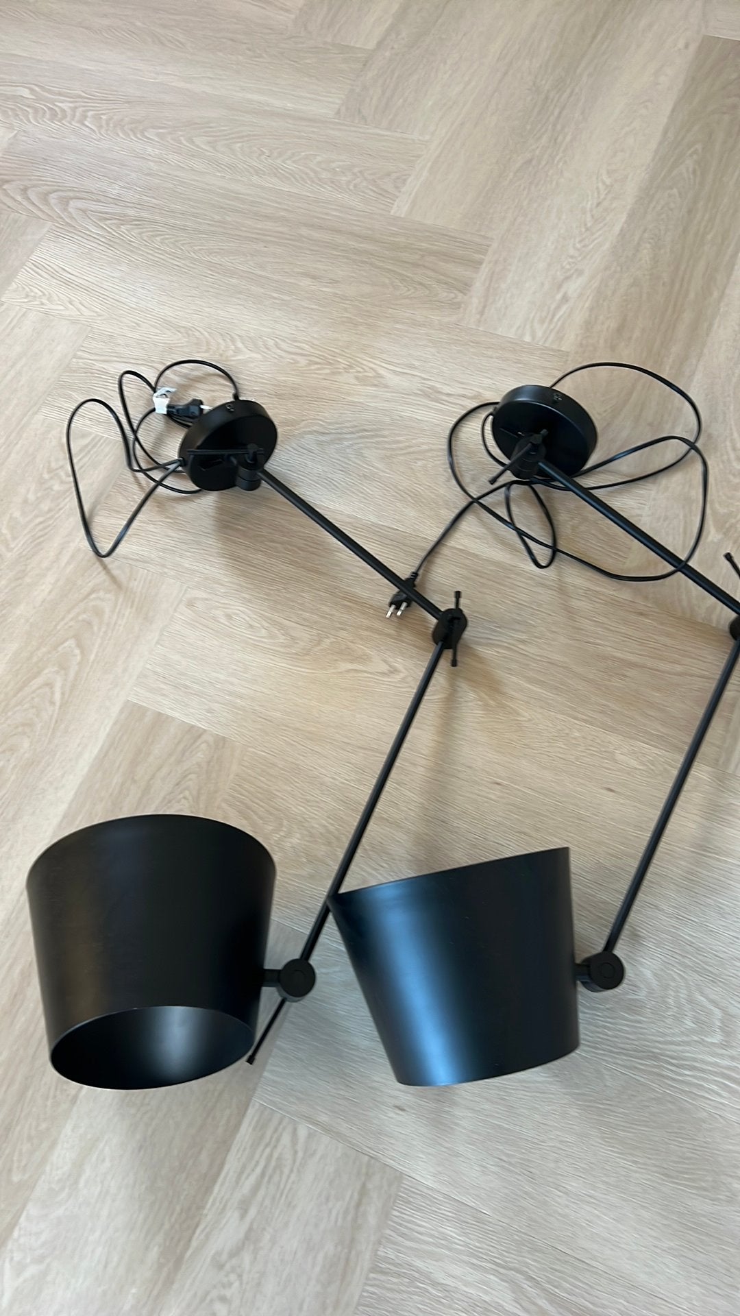 Rietveld lampen (2x) zwart, Ophalen, Gebruikt, Zwart, E27 (groot)
