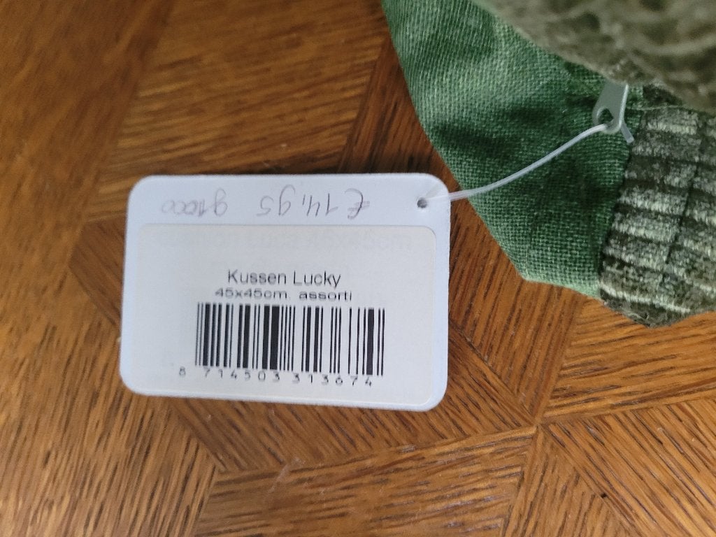 Nieuwe groene kussens ribfluweel set 9,95, Heikant 21 Kaatsheuvel, Nieuw, Ophalen of Verzenden, Sierkussen