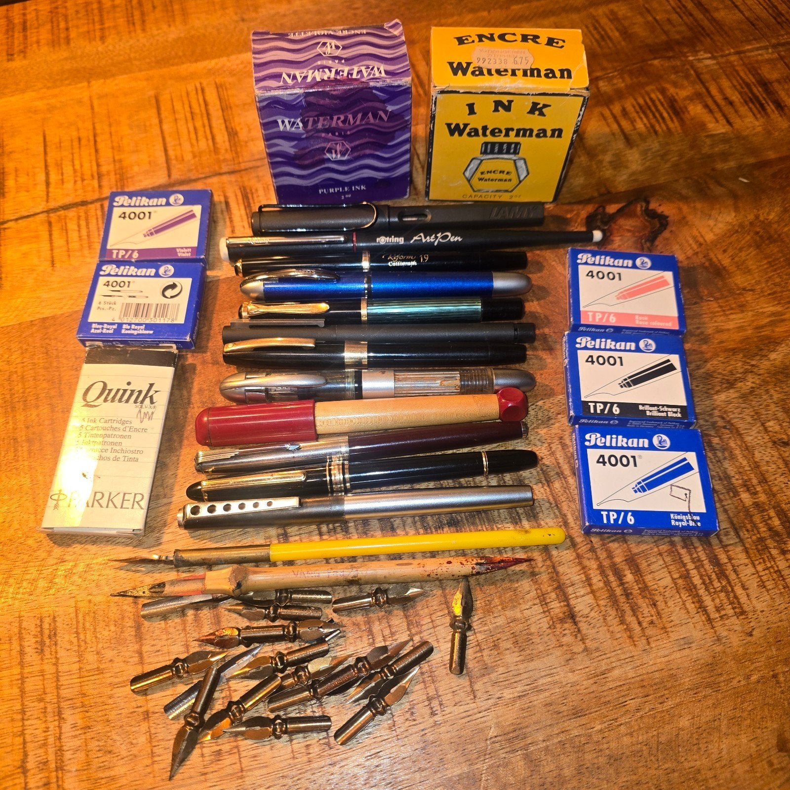 Vintage vulpennen Pelikan, Montblanc, Sheaffer + Stypen, Ophalen of Verzenden