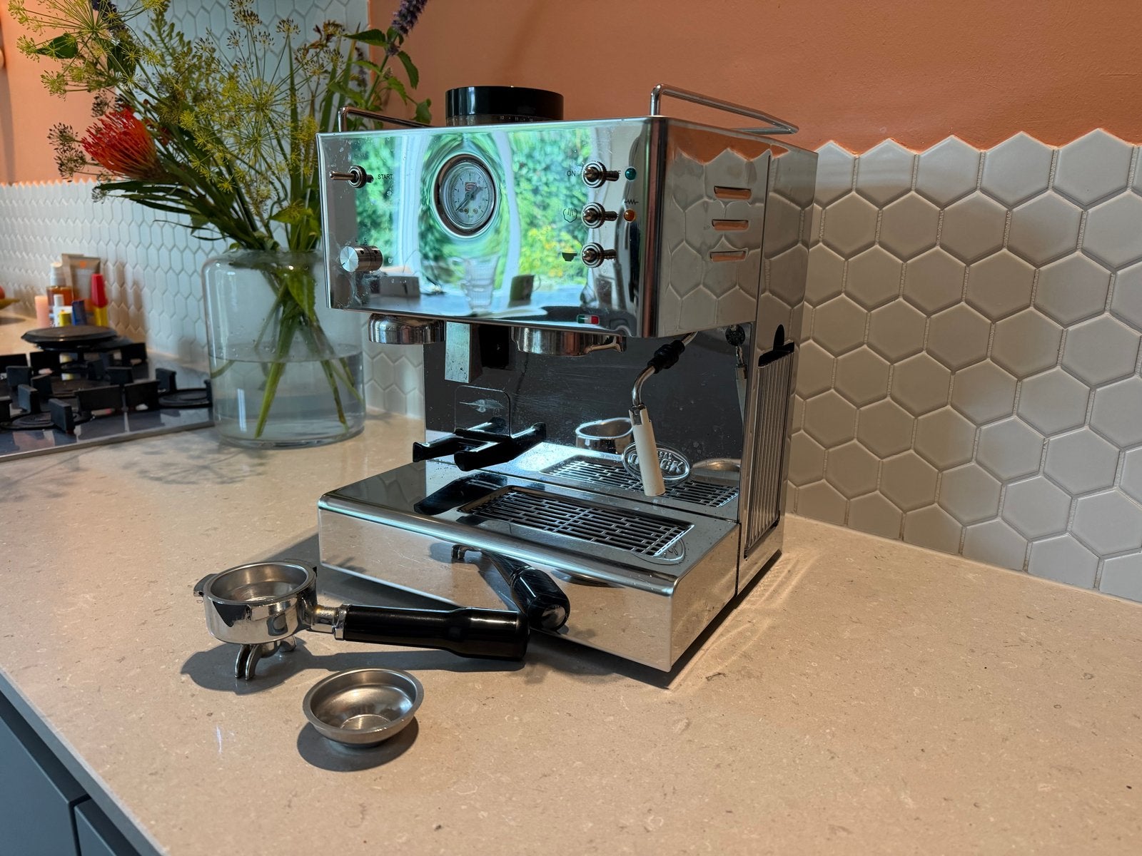 Quickmill 3035 Espressomachine, Witgoed en Apparatuur, Koffiezetapparaten, Ophalen, Espresso apparaat, 10 kopjes of meer, Koffiebonen
