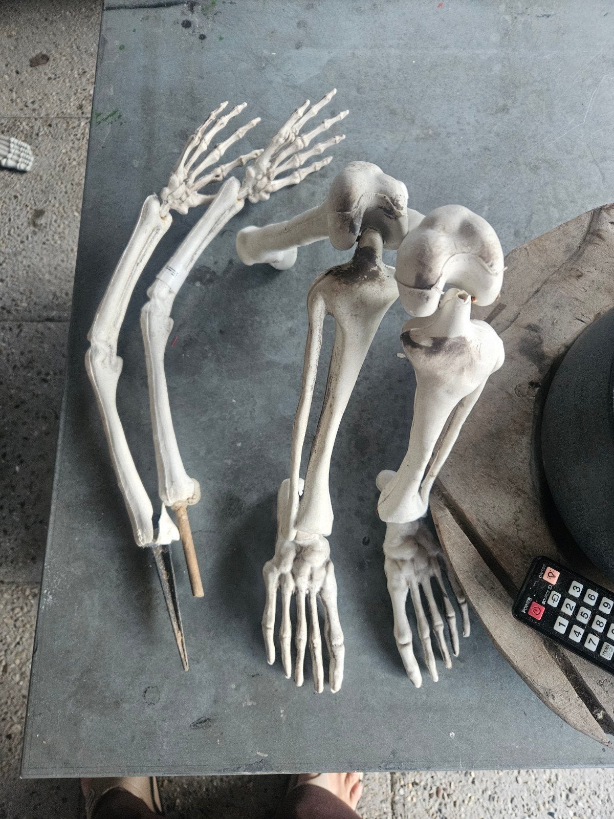 Skelet armen en benen voor Halloween of decoratie, Ophalen of Verzenden, Gebruikt