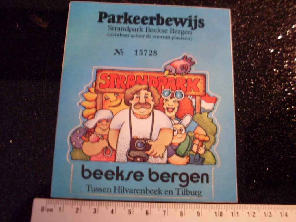 sticker parkeerbewijs strandpark beekse bergen safaripark, Verzenden, Zo goed als nieuw, Bedrijf of Vereniging