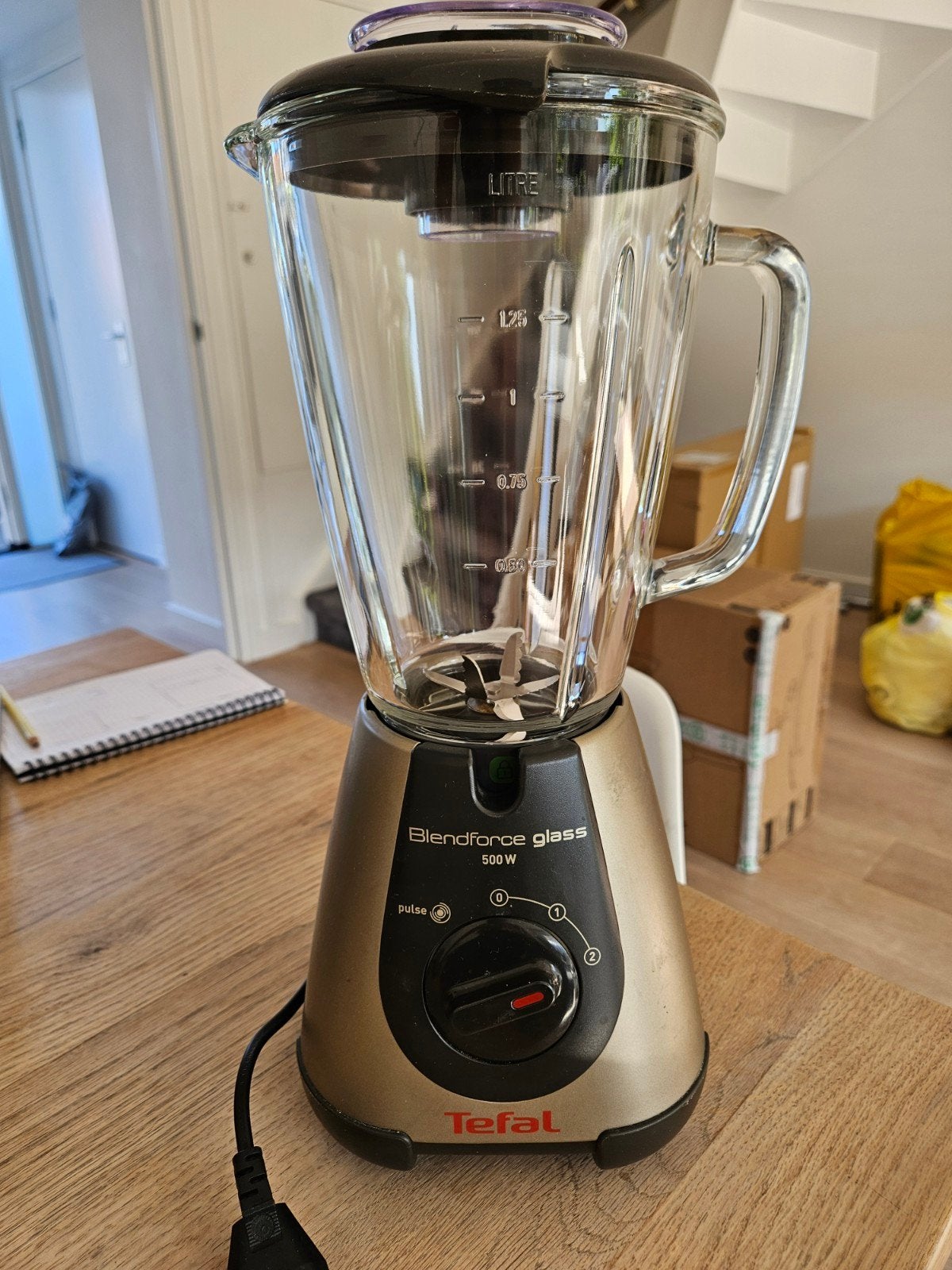 Tefal Blendforce Glass Blender 500W, Ophalen of Verzenden, Zo goed als nieuw, Blender