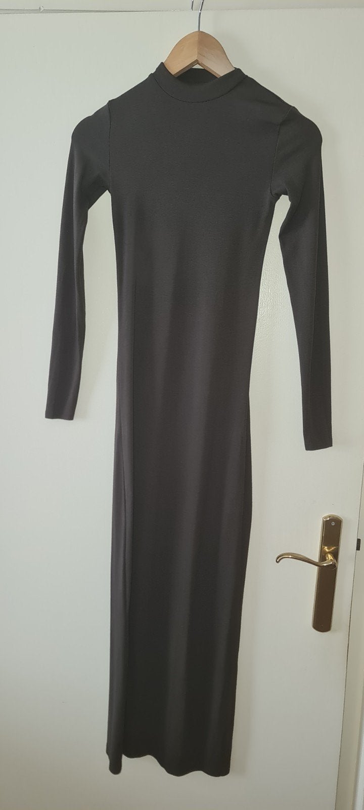 Jurk maxidress bodycon 36 S Pull&Bear khaki donkergroen, Ophalen of Verzenden, Zo goed als nieuw, Maat 36 (S), Pull & Bear