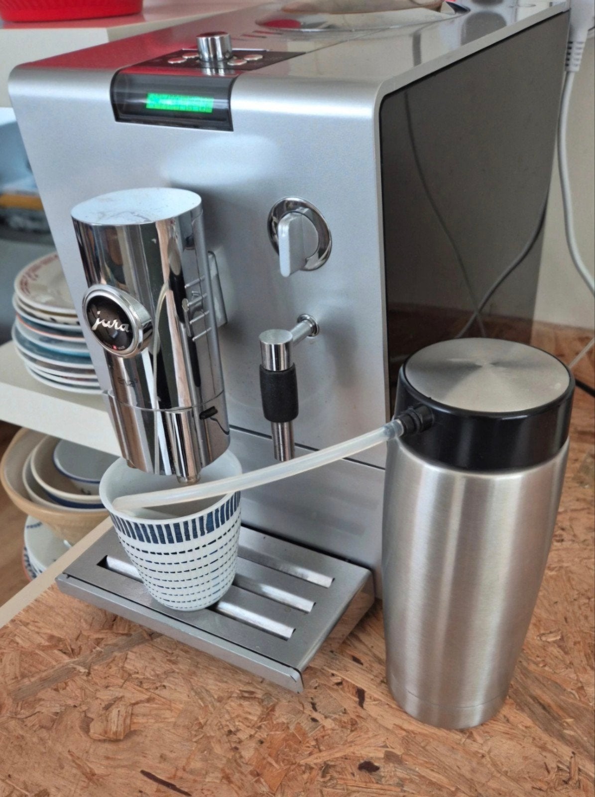 Jura RVS melkbeker RVS  - Perfect voor uw koffiemachine, Ophalen of Verzenden, Zo goed als nieuw