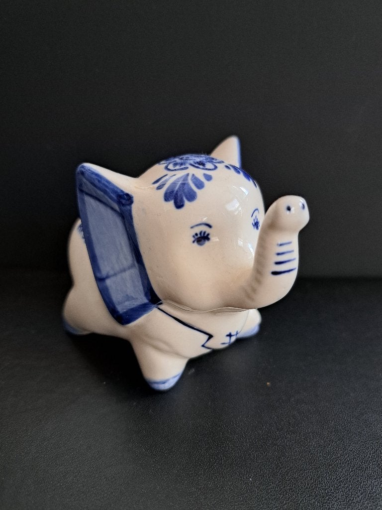 Delfts Blauw Olifantje - Souvenir Aruba, Ophalen of Verzenden, Gebruikt, Dier