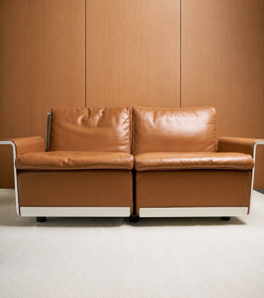 Leren bank Vitsoe 620 — design Dieter Rams, Huis en Inrichting, 150 tot 200 cm, Tweepersoons, 75 tot 100 cm, Ophalen of Verzenden