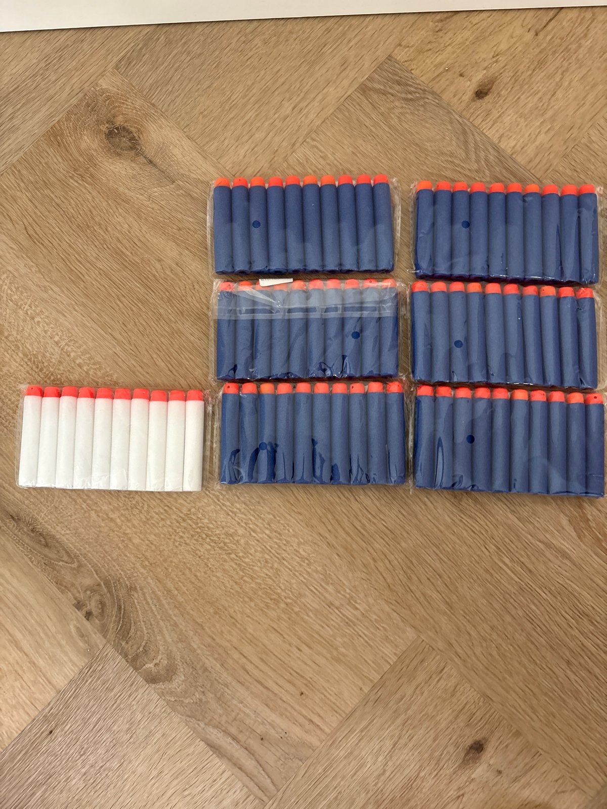 Nerf Darts - 70 stuks (60 blauw, 10 wit), Ophalen of Verzenden, Gebruikt, Jongen of Meisje