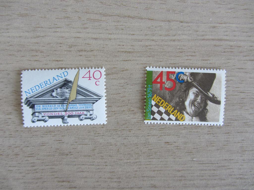 Nederland 1979 300e sterfdag Joost van den Vondel en Jan Ste, Ophalen of Verzenden, Na 1940, Postfris