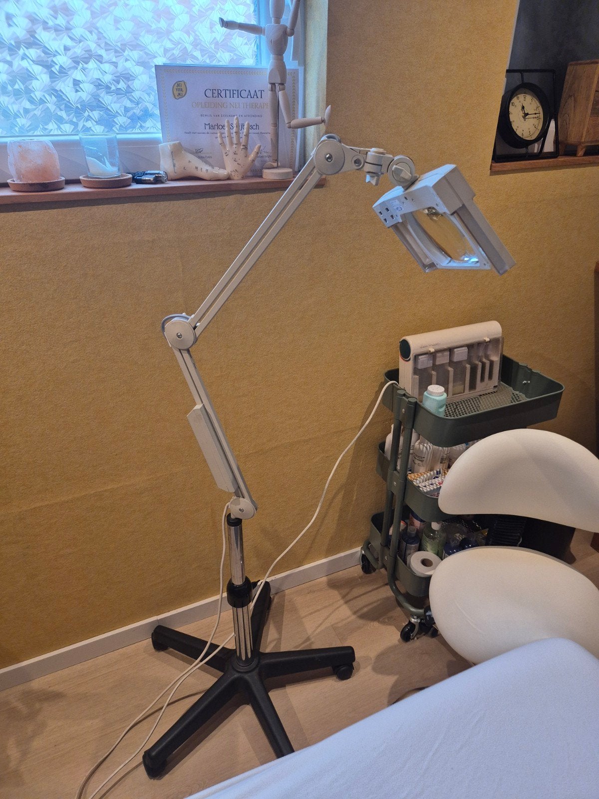 Luxo vergrootlamp met statief - Ideaal voor precisiewerk, Ophalen, Gebruikt, Grijs, Metaal