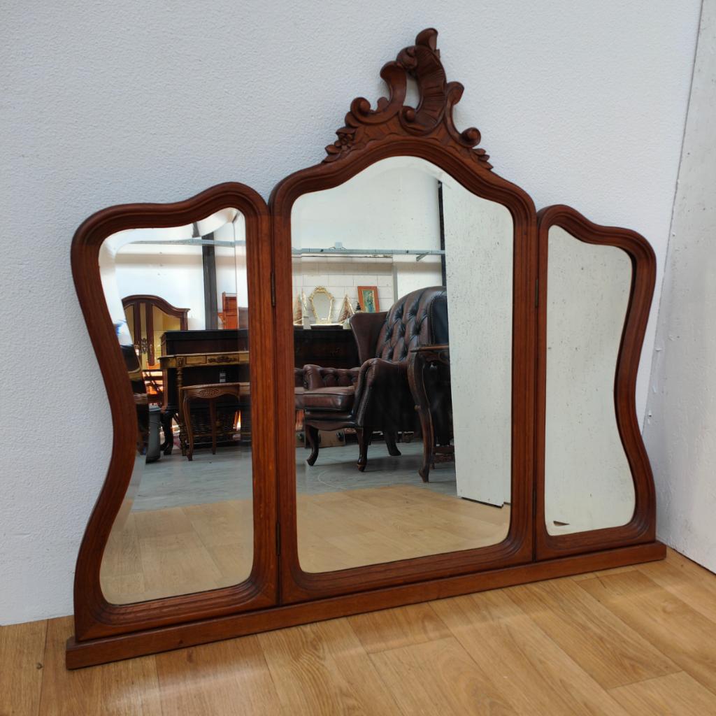 Vintage Louis XV drieluikspiegel make up spiegel 212, Gebruikt, Info@flashbackfurniture.nl, Flashback Furniture, Ophalen of Verzenden