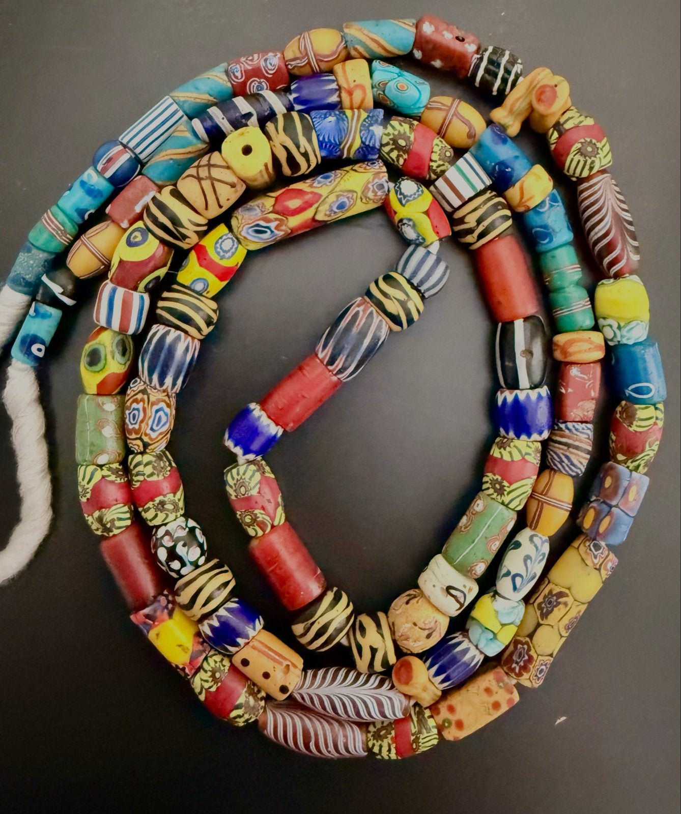 Unieke Millefiori kralenketting - Vintage design, Sieraden, Tassen en Uiterlijk, Kettingen, Ophalen of Verzenden, Gebruikt, Overige kleuren