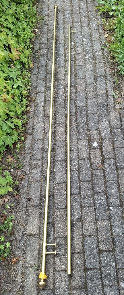 Gordijnroedes 2 stuks goudkleur, Ophalen, Inclusief montageonderdelen, Metaal, Goud