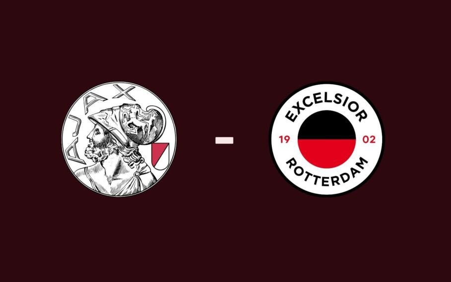 Ajax - Excelsior, 3 kaarten te koop, vak 020, Twee personen