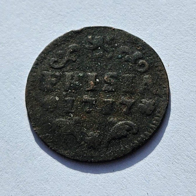 Duit Friesland 1717, Postzegels en Munten, Munten | Nederland, Ophalen of Verzenden, Vóór koninkrijk, Losse munt