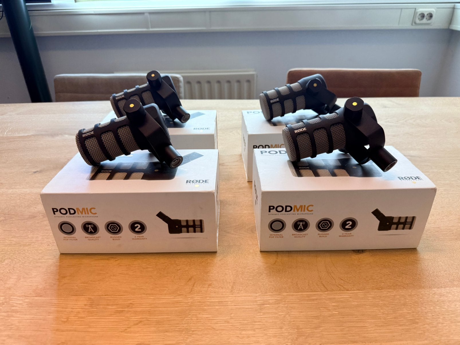 4x Rode PodMic, Ophalen of Verzenden, Zo goed als nieuw, Studiomicrofoon