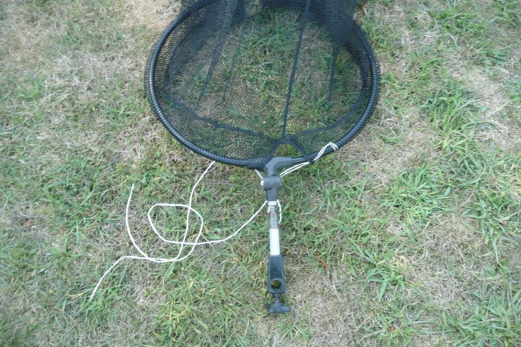 XQ Max leefnet steun 16 mm ring 40 cm en 250 cm lang, Watersport en Boten, Ophalen of Verzenden, Gebruikt, Net of Fuik