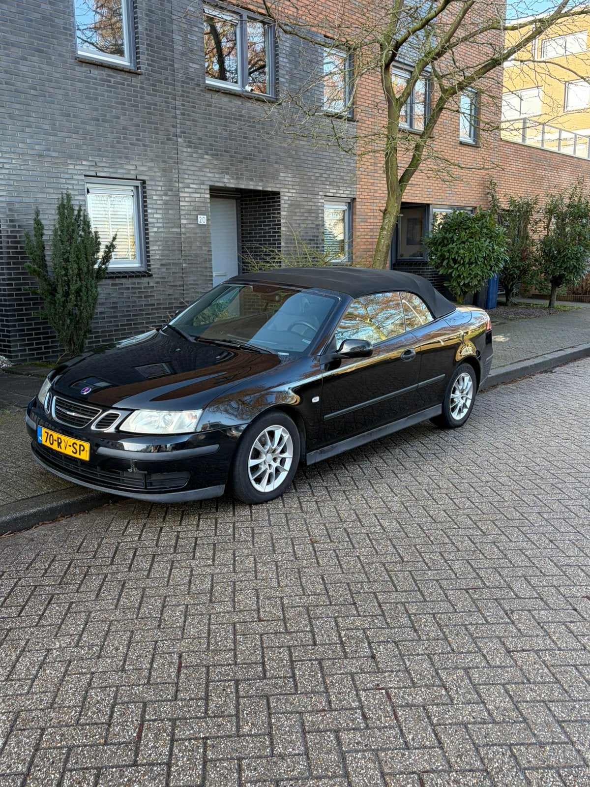 Saab 9-3 1.8 T Cabrio 2005 Zwart, Auto's, Saab, Particulier, Saab 9-3, Boordcomputer, Centrale vergrendeling, Climate control