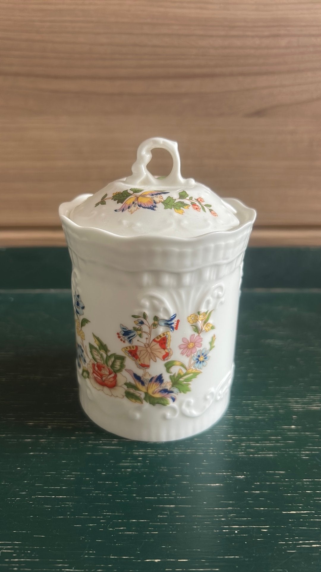 Aynsley Cottage Garden jampot met deksel, Ophalen of Verzenden, Zo goed als nieuw, Porselein