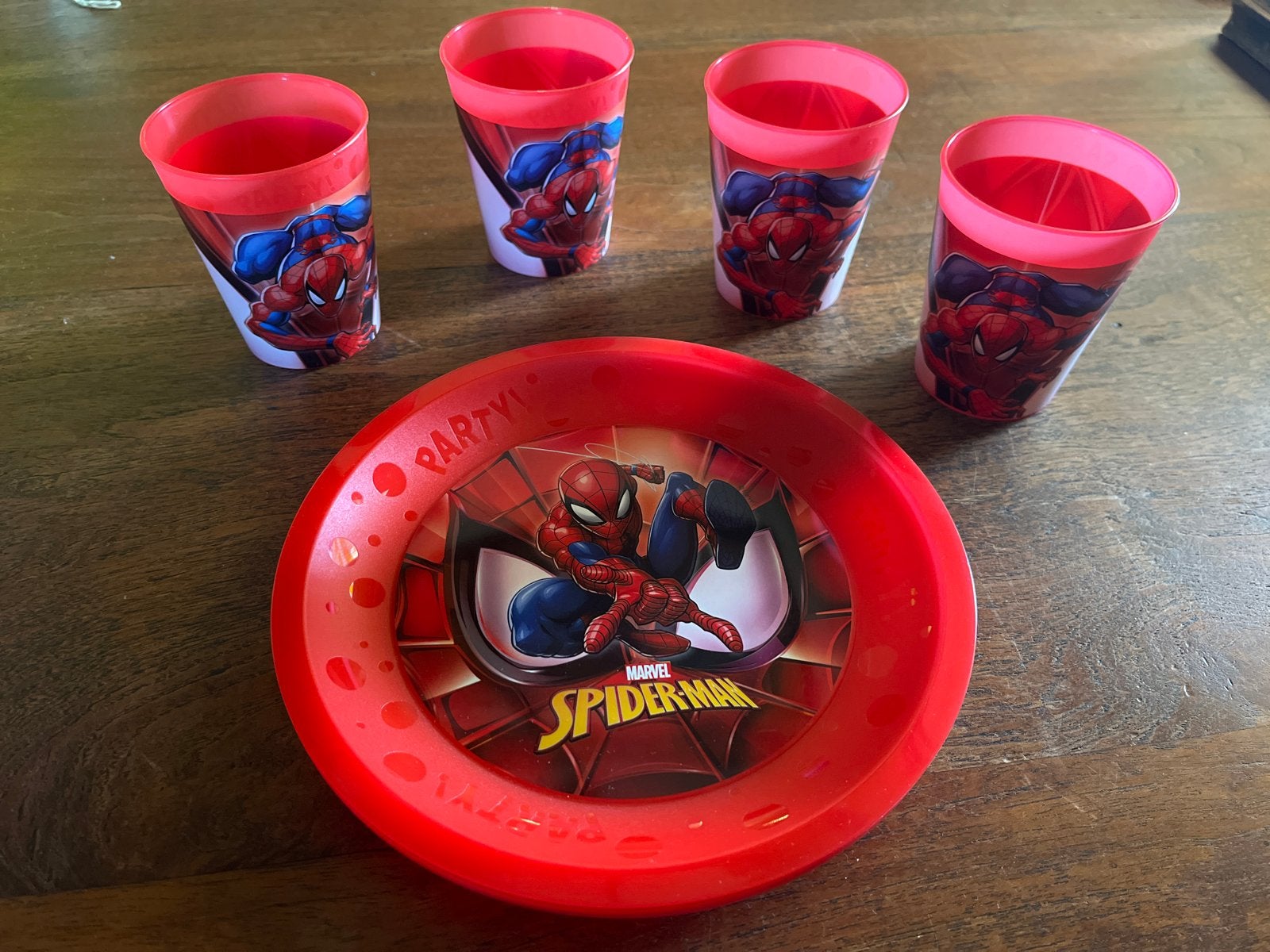 Nieuwe Spiderman bordjes en bekers (4 stuks), Ophalen of Verzenden, Nieuw
