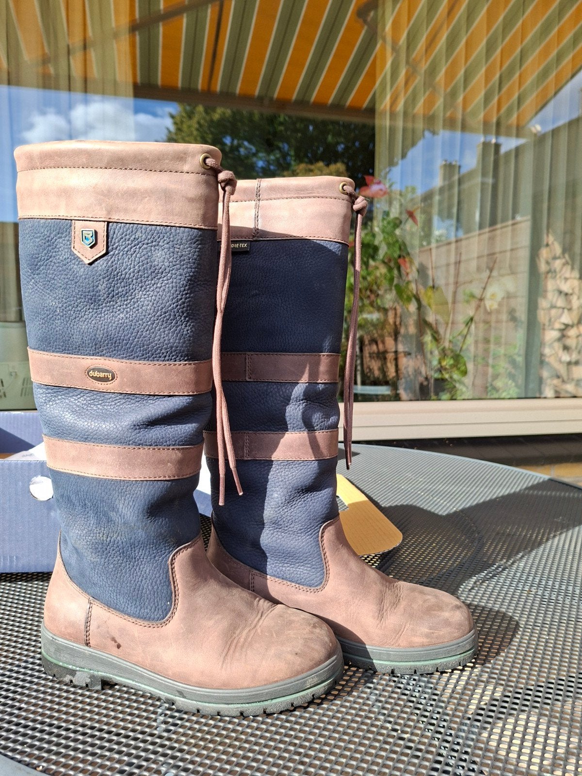 dubarry dames laarzen navy/brown maat 37, Hoge laarzen, Bruin, Zo goed als nieuw, Ophalen