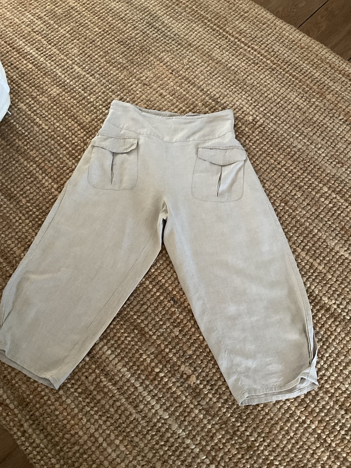 Masai beige linnen broek met zakken maat xxl, Beige, Maat 46/48 (XL) of groter, Ophalen of Verzenden, Zo goed als nieuw