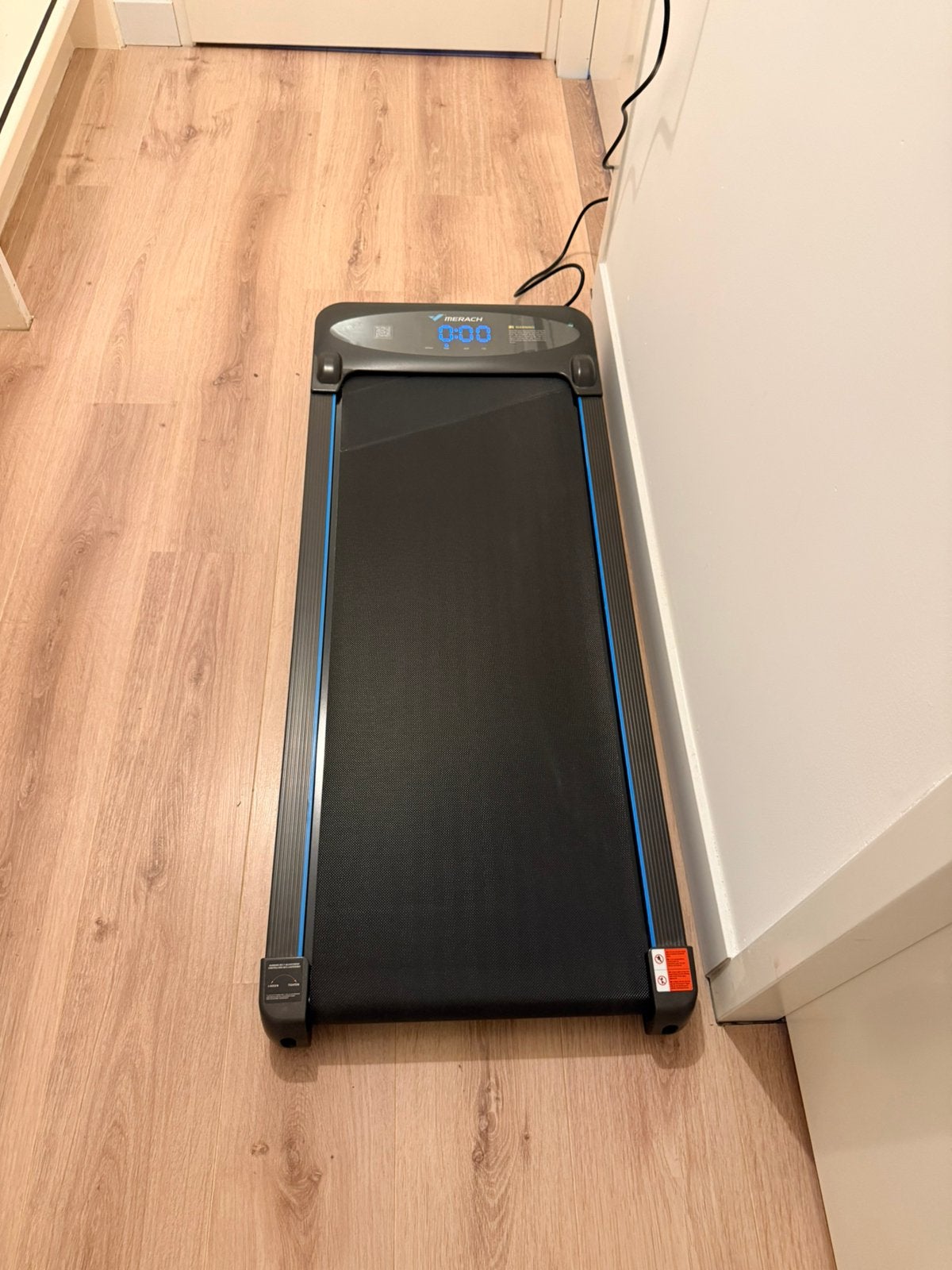 MERACH Walking bureau loopband inclusief afstandsbediening, Ophalen, Krachtstation, Zo goed als nieuw, Metaal