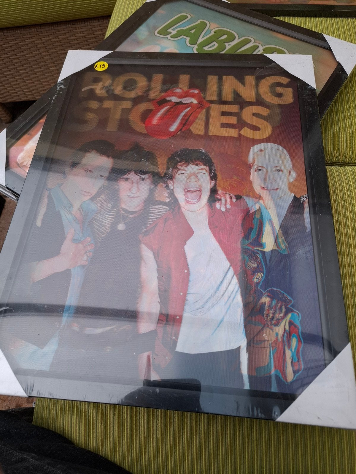Ingelijste 3D Rolling Stones poster, Ophalen, 50 – 75, Nieuw, Print