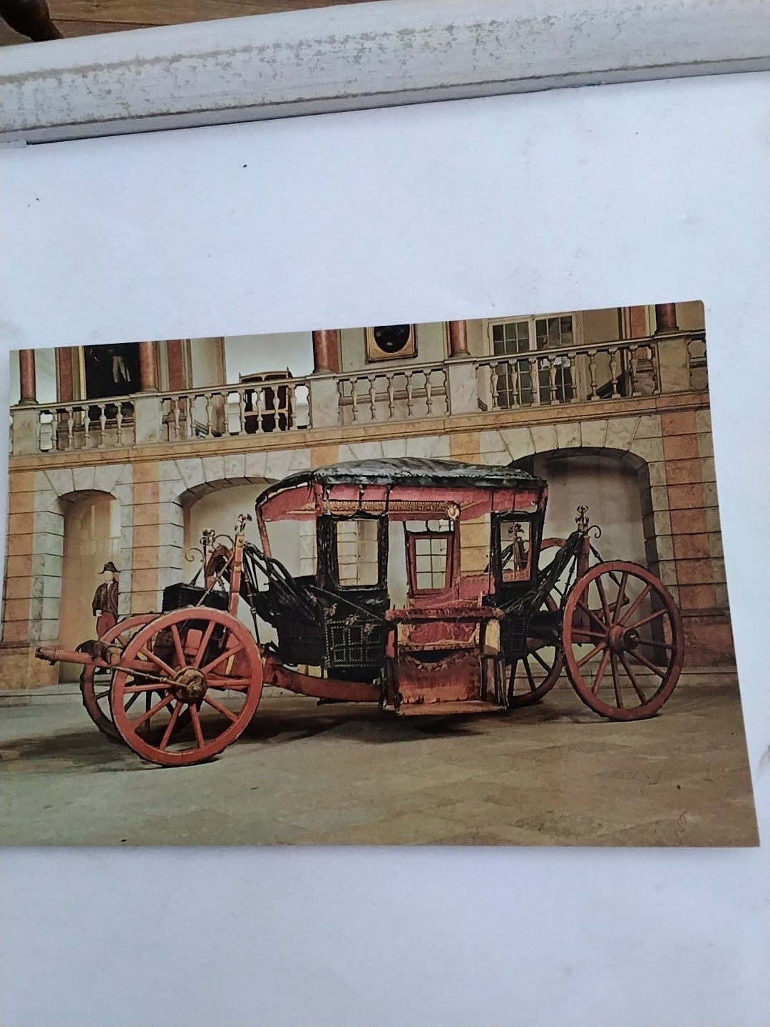 Oude ansichtkaart met koets, Verzamelen, Ansichtkaarten | Themakaarten, Ongelopen, Voor 1920, Ophalen of Verzenden