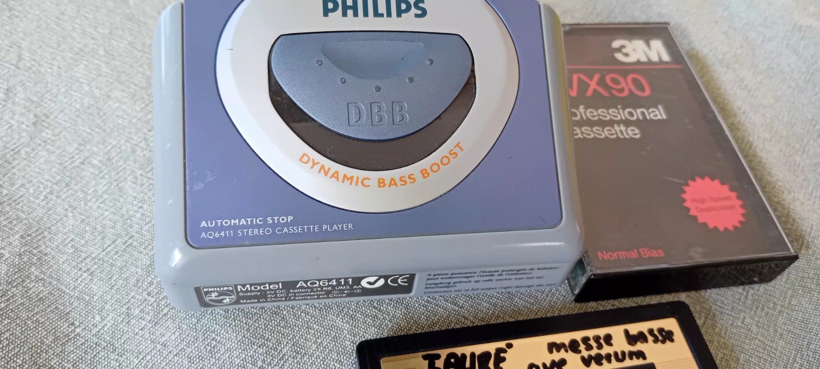 Philips Walkman AQ6411 Stereo Cassette Player met DBB, Ophalen of Verzenden, Walkman