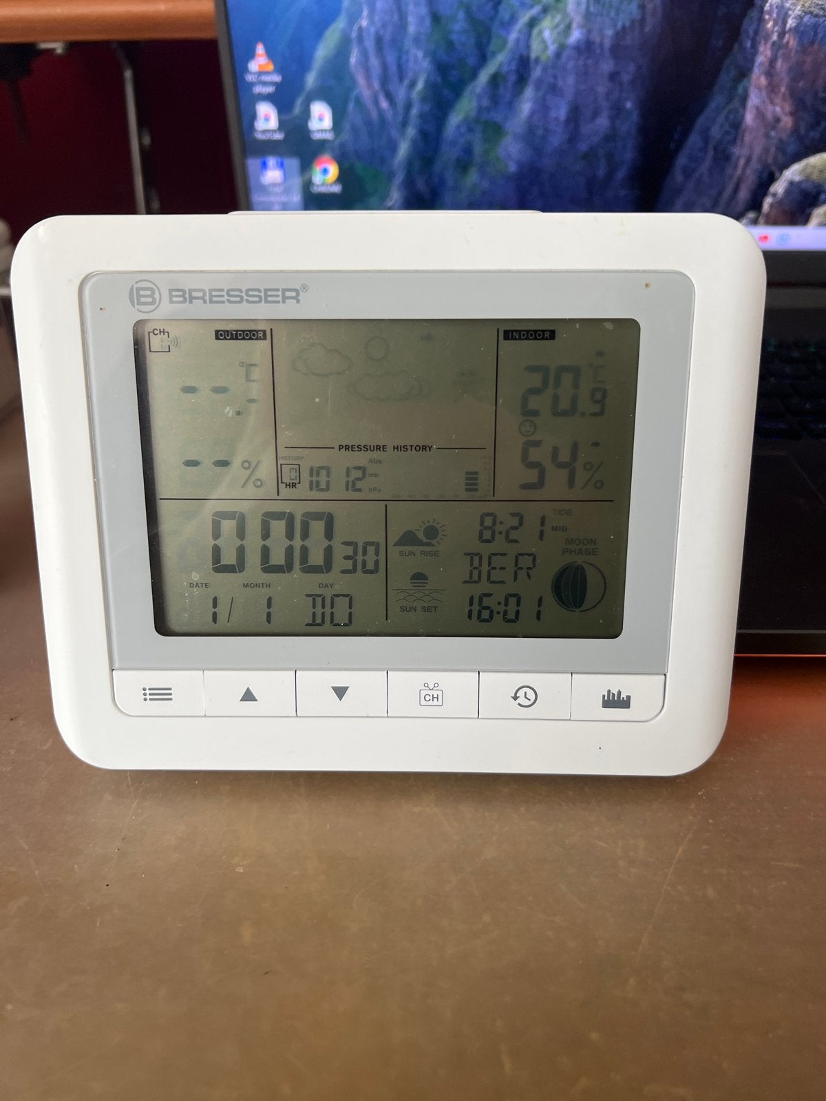 Bresser weerstation (zonder buitentemperatuur sensor), Ophalen of Verzenden, Gebruikt, Weerstation