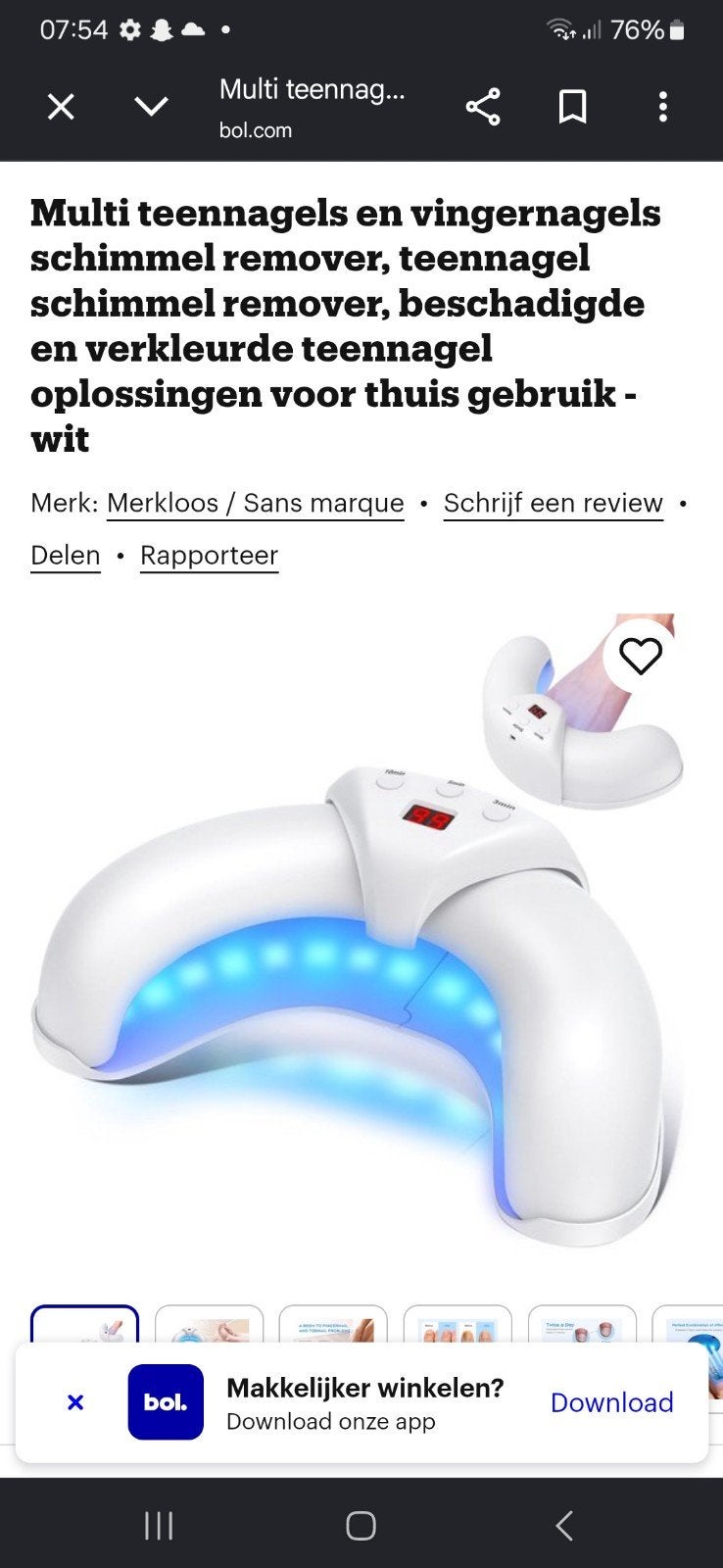 Schimmelnagels apparaat, Ophalen, Apparaat